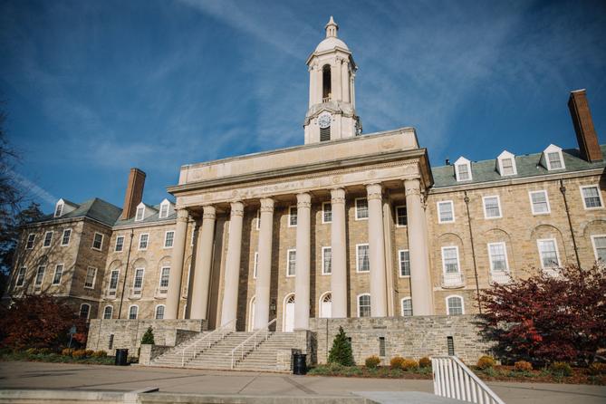 The Old Main building on Penn State’s State College campus.
