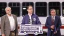 Gov. Josh Shapiro promotes his transit funding plan, which includes money for shared-ride services. Gov. Josh Shapiro promotes his transit funding plan, which includes money for shared-ride services.