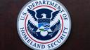 The seal of U.S. Department of Homeland Security is seen before a news conference at ICE Headquarters in Washington, May 21, 2025. The seal of U.S. Department of Homeland Security is seen before a news conference at ICE Headquarters in Washington, May 21, 2025.
