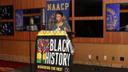 Bucks County NAACP president Karen Downer speaks at one of the organization’s Black History Month events.