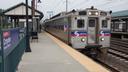 A SEPTA train at the Croydon Station. A SEPTA train at the Croydon Station.