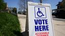 A voting location sign is displayed outside Christ Lutheran Church in Allentown, Lehigh County, Pennsylvania. A voting location sign is displayed outside Christ Lutheran Church in Allentown, Lehigh County, Pennsylvania.