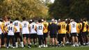 Pittsburgh Steelers players huddle during football practice ahead of their game against the Minnesota Vikings in Dublin. Pittsburgh Steelers players huddle during football practice ahead of their game against the Minnesota Vikings in Dublin.