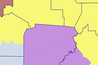 Proposed District 35 (pictured in purple) keeps two counties whole while only splitting the third county once. The Princeton Gerrymandering Project gave the map an A grade for its minimal county splits.