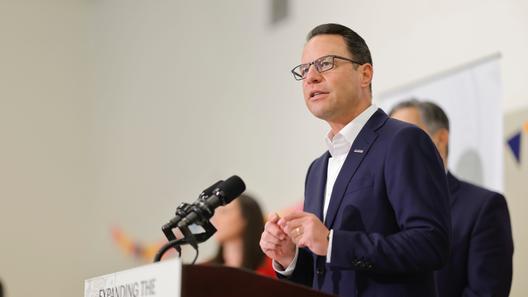 Gov. Josh Shapiro speaks at a news conference, highlighting child care recruitment and retention bonuses that were passed as part of the 2025-26 state budget. Gov. Josh Shapiro speaks at a news conference, highlighting child care recruitment and retention bonuses that were passed as part of the 2025-26 state budget.