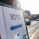 A voting sign in Pennsylvania.