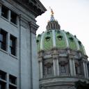 The dome of the Pennsylvania Capitol in Harrisburg.