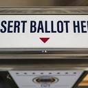 A ballot drop box is shown on primary Election Day 2024 at Northampton County Courthouse in Easton, Pennsylvania.