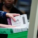 Lehigh County voter registration workers sort mail ballots Nov. 5, 2024, at Lehigh County Government Center.