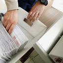 Mail ballots are sorted and counted by workers on Election Day in Northampton County.