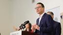 Gov. Josh Shapiro speaks at a news conference, highlighting child care recruitment and retention bonuses that were passed as part of the 2025-26 state budget. Gov. Josh Shapiro speaks at a news conference, highlighting child care recruitment and retention bonuses that were passed as part of the 2025-26 state budget.