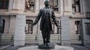 The Octavius V. Catto Memorial statue outside of City Hall in Philadelphia, PA, on Thursday September 5 2024.