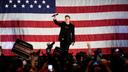 Elon Musk speaks as part of a campaign town hall in support of Republican presidential nominee former President Donald Trump in Folsom, PA.