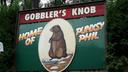 A sign in Punxsutawney, Pa., welcomes visitors to Gobbler's Knob.