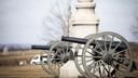 Cannons positioned on a field at Gettysburg National Military Park Cannons positioned on a field at Gettysburg National Military Park