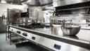 A stock image of a restaurant kitchen. A stock image of a restaurant kitchen.