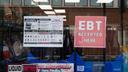A sign at a store in Downtown Pittsburgh on Monday, July 27, 2026 indicating the business accepts SNAP cards. A sign at a store in Downtown Pittsburgh on Monday, July 27, 2026 indicating the business accepts SNAP cards.