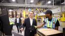Gov. Josh Shapiro attended the opening of an Amazon fulfillment center in York, in October 2023.