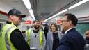 Gov. Josh Shapiro rides a SEPTA train to promote the need for transit funding.