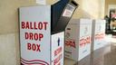 A mail-in ballot drop box is displayed Nov. 7, 2023, at Northampton County Courthouse in Easton, Pennsylvania.