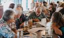 The crowd at Spotlight PA’s "Clink and Think" Quiz Bash Fundraiser on Sept. 15, 2024, at Axemann Brewery in Bellefonte, PA.