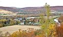 Tioga borough, in northern Pennsylvania, seen in the fall from a bird's-eye view.