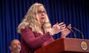 Dr. Rachel Levine, secretary of the Pennsylvania Department of Health, speaks at the Capitol in September 2019.