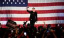 Elon Musk speaks as part of a campaign town hall in support of Republican presidential nominee former President Donald Trump in Folsom, PA.