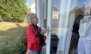 Elizabeth Moro, a state House candidate, knocks on doors in West Chester a week before the Nov. 5 election.