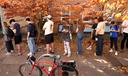 College students wait in line at the Oakland Career Center near the University of Pittsburgh on Nov. 5, 2024.