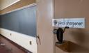 A classroom is seen inside the former Longview Elementary School in Punxsutawney, PA, on April 5, 2023.