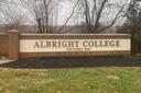 An exterior sign for Albirght College