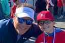 Tom Frebel with a young player in the Baseballtown Charities Dream League. Tom Frebel with a young player in the Baseballtown Charities Dream League.