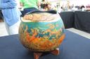 A dried gourd decorated with underwater scenery. A dried gourd decorated with underwater scenery.