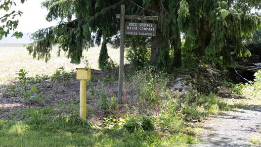 A sign for the Rock Spring Water Company, which serves about 500 properties in rural Ferguson Township.