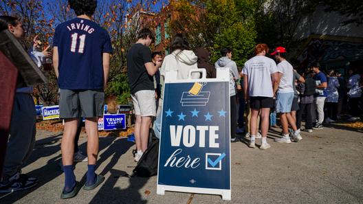 People wait in line to vote Nov. 5, 2024, at the Banana Factory in Bethlehem, Pennsylvania. People wait in line to vote Nov. 5, 2024, at the Banana Factory in Bethlehem, Pennsylvania.