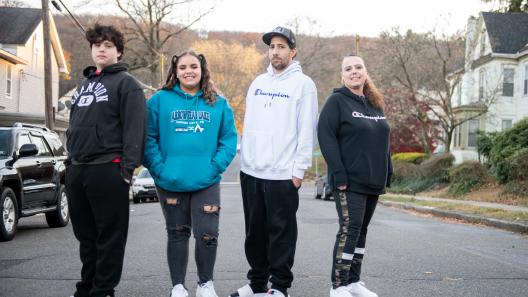 Melissa Caterini and Christopher Crafton moved their young family to the Antietam School District to give their kids a “perfect childhood”.

From left: Jayden Alvarez, 15, Mikayla Alvarez,14, Christopher Crafton, and Melissa Caterini.