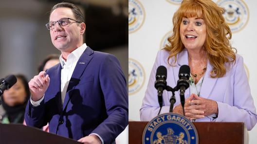 Gov. Josh Shapiro (left) and PA Treasurer Stacy Garrity Gov. Josh Shapiro (left) and PA Treasurer Stacy Garrity