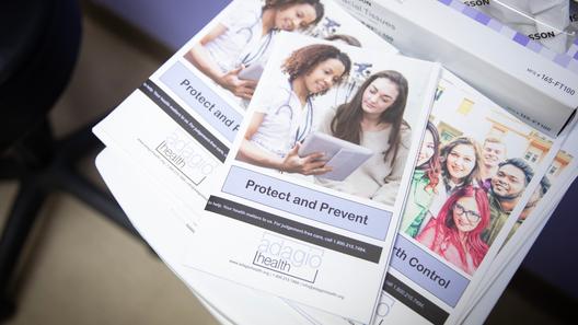 Informational pamphlets at Adagio Health in Greensburg Informational pamphlets at Adagio Health in Greensburg
