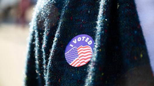 A Pennsylvania voter in Camp Hill wears an I Voted sticker on Election Day, Nov. 8, 2022. A Pennsylvania voter in Camp Hill wears an I Voted sticker on Election Day, Nov. 8, 2022.