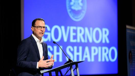 Gov. Josh Shapiro speaks at a Pennsylvania Department of General Services event in 2023.