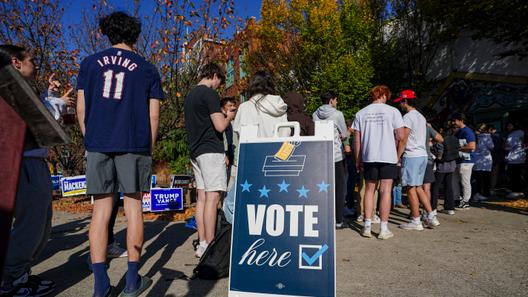 People wait in line to vote Nov. 5, 2024, at the Banana Factory in Bethlehem, Northampton County, Pennsylvania. People wait in line to vote Nov. 5, 2024, at the Banana Factory in Bethlehem, Northampton County, Pennsylvania.