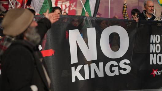 People take part in an anti-war demonstration organized by "No Kings Italy movement" in Rome, Saturday, March 28, 2026. People take part in an anti-war demonstration organized by "No Kings Italy movement" in Rome, Saturday, March 28, 2026.