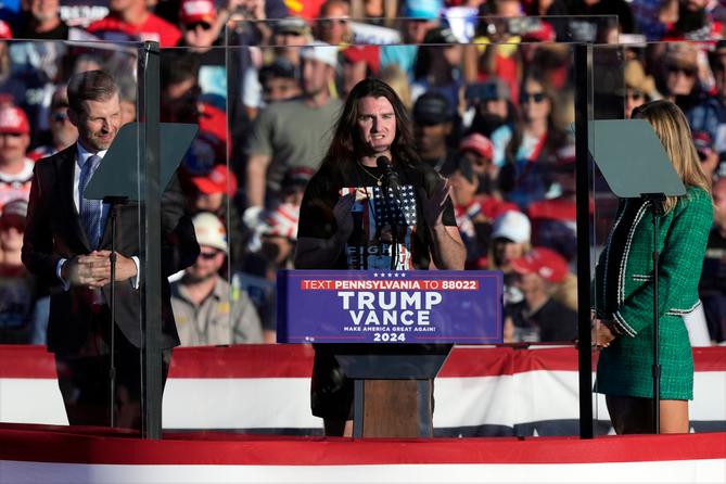Scott Presler speaks at a campaign rally for President Donald Trump in October, 2024 in Butler, Pa. Scott Presler speaks at a campaign rally for President Donald Trump in October, 2024 in Butler, Pa.