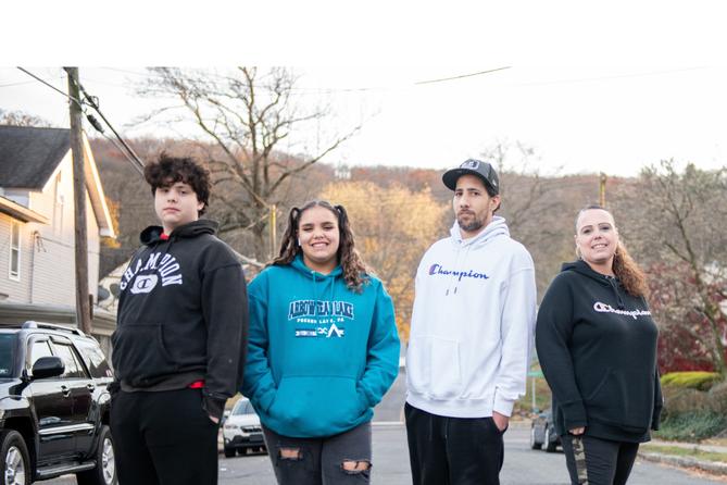 Melissa Caterini and Christopher Crafton moved their young family to the Antietam School District to give their kids a “perfect childhood”.

From left: Jayden Alvarez, 15, Mikayla Alvarez,14, Christopher Crafton, and Melissa Caterini.