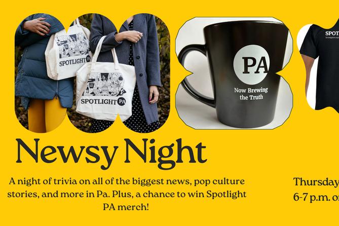 A night of trivia and a chance to win Spotlight PA gear.