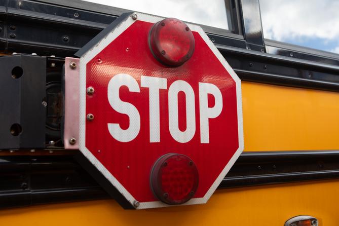 A school bus photographed during a 2024 Pennsylvania state government press conference. A school bus photographed during a 2024 Pennsylvania state government press conference.