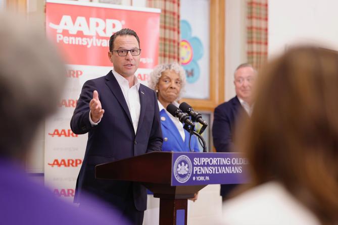 Gov. Josh Shapiro talks about supporting older Pennsylvanians in May, 2025. Gov. Josh Shapiro talks about supporting older Pennsylvanians in May, 2025.
